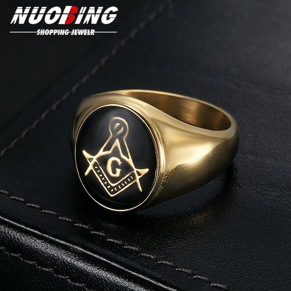 Home Security Ring - Cincin Freemason Bulat Pria Vintage Baja