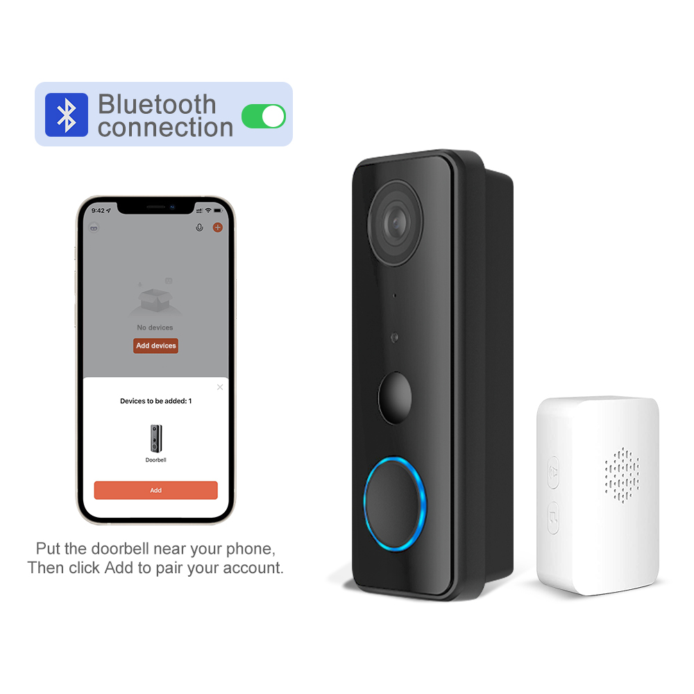 Peephole Camera Viewer - 2MP 1080P Tuya APP Bluetooth Konsumsi