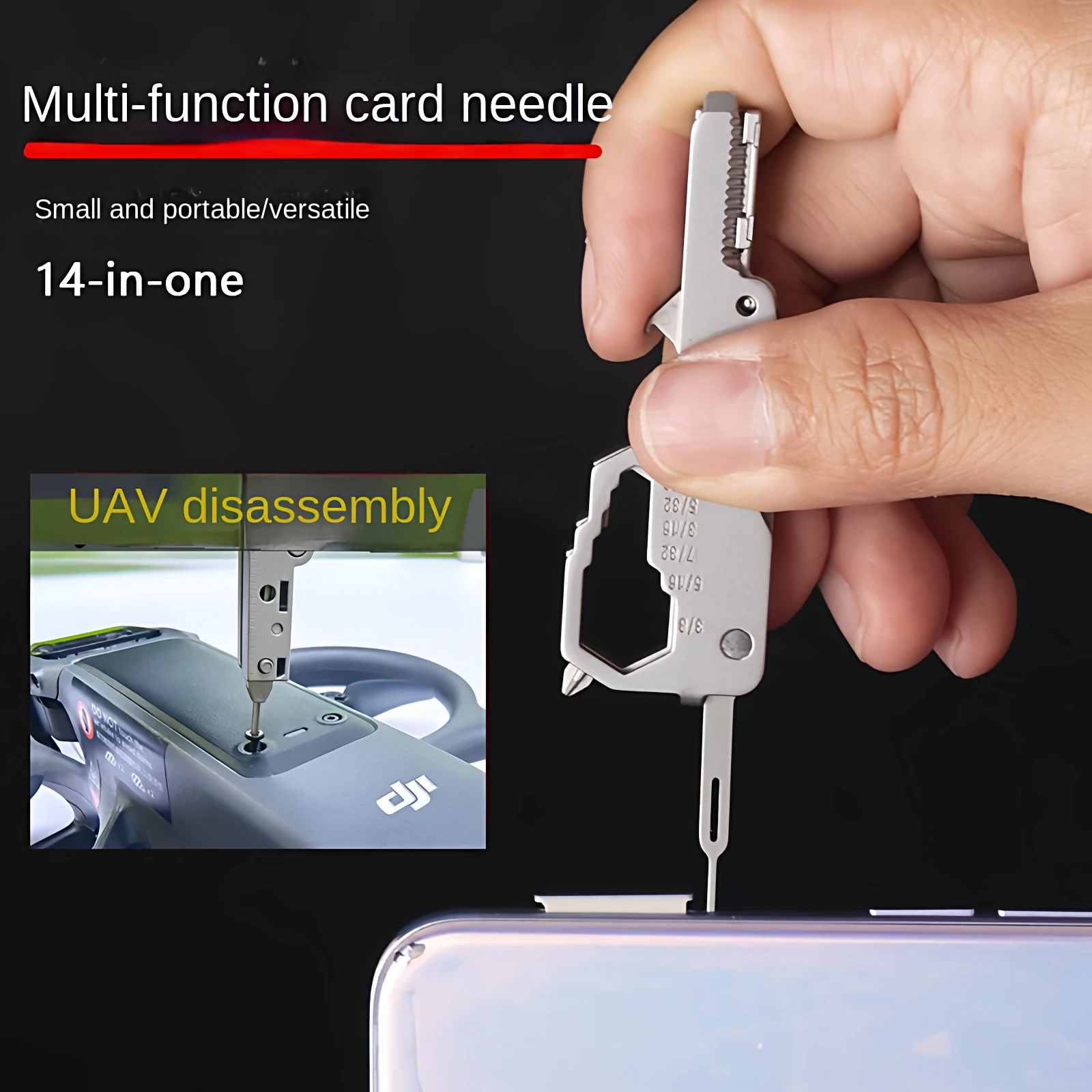 Drone Security Home - Alat Gantungan Kunci Multifungsi Mini Kartu