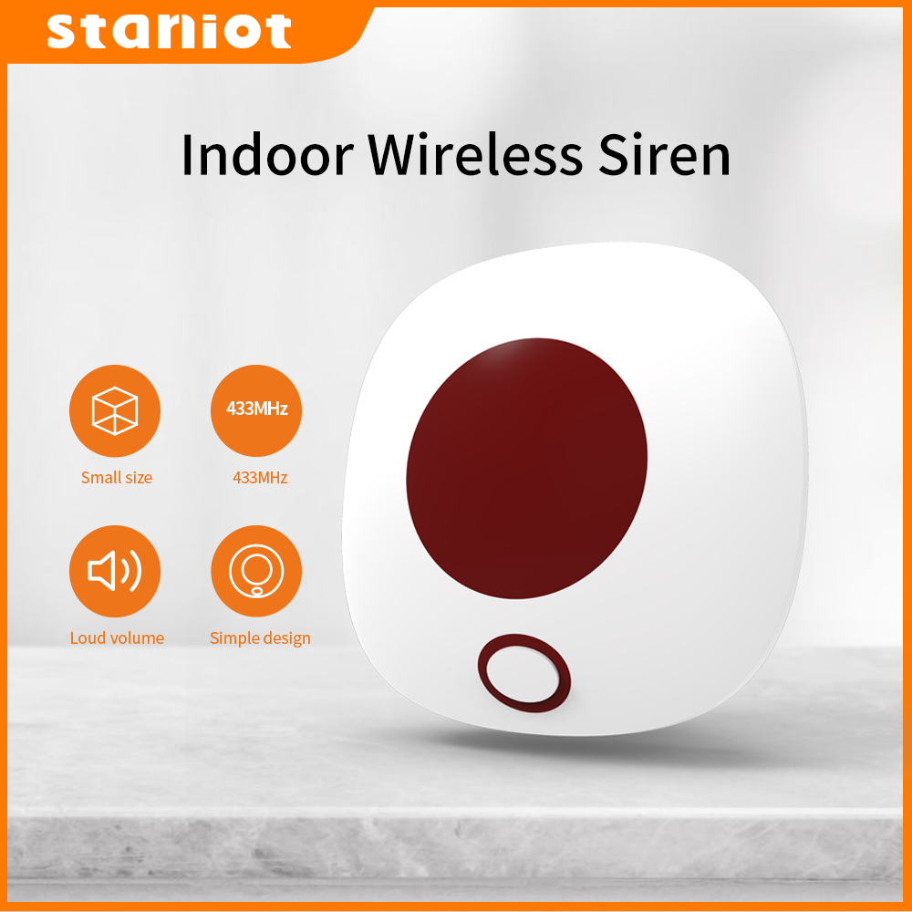 Home Security Kit - Staniot Sirene Nirkabel Dalam Ruangan 433Mhz