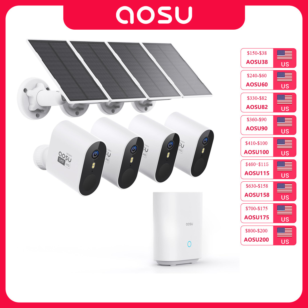 Home Security Premium - Sistem Kamera Surya AOSU 5MP Outdoor