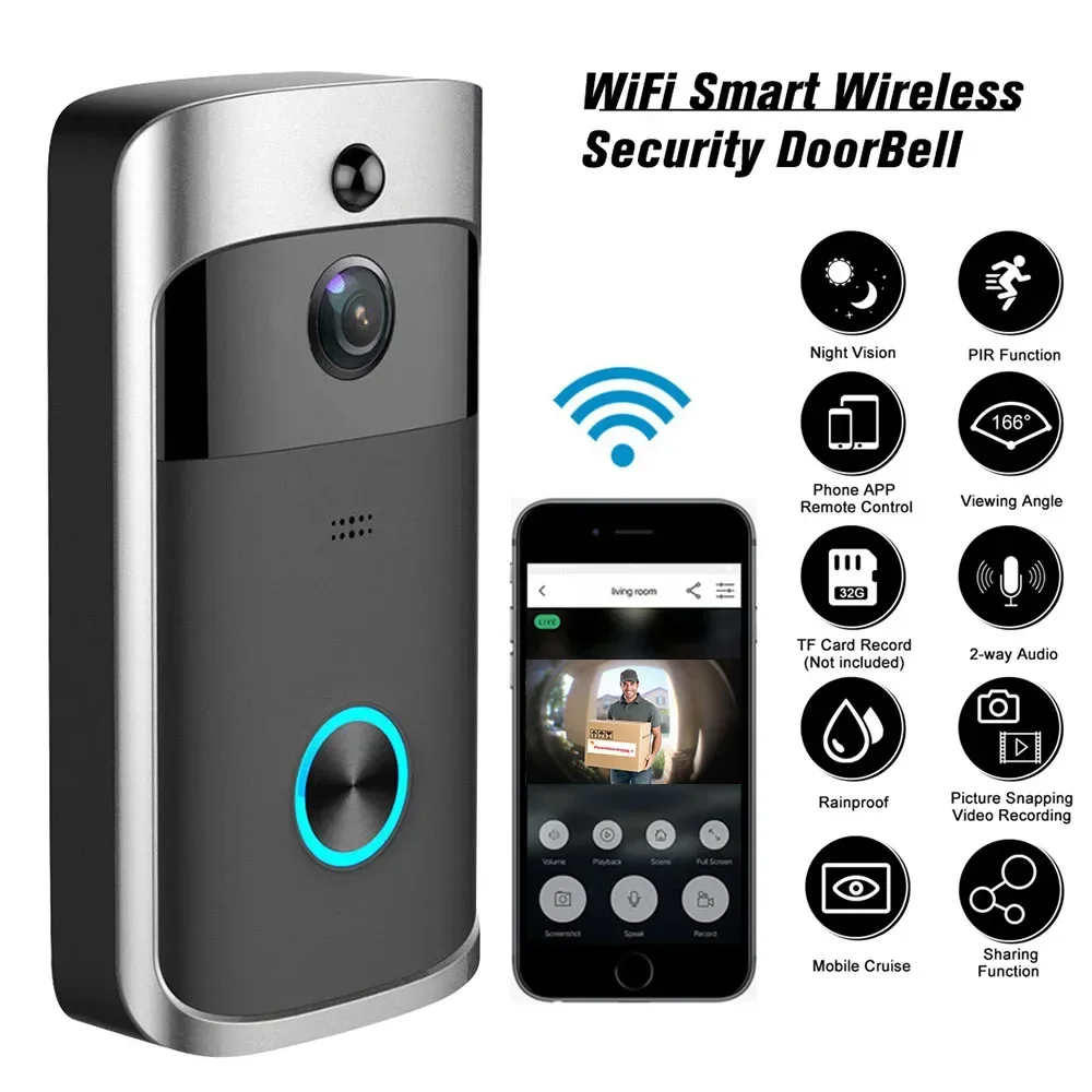 Home Security Premium - Kamera Bel Pintu Nirkabel WIFI Pintar