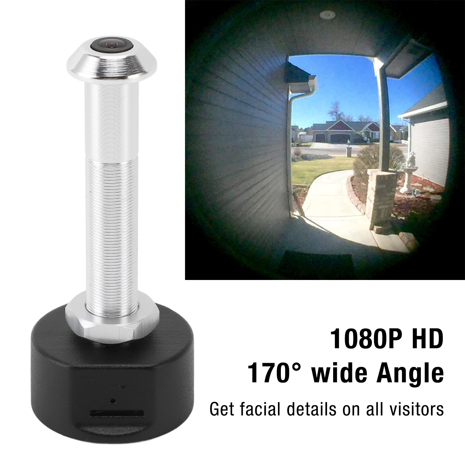 Peephole Camera Viewer - Penampil Pintu Digital 1080P HD Cangkang
