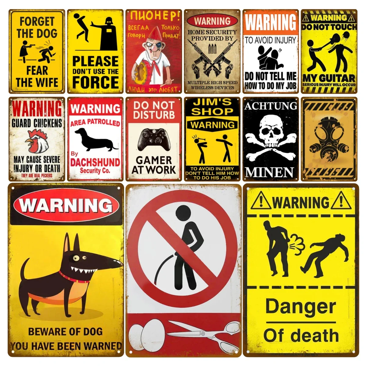 Home Security Quotes - Papan Tanda Logam HD Bergaya Vintage,