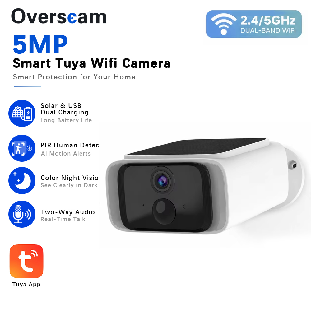 Home Security Upgrades - Kamera Keamanan Tenaga Surya Tuya 5MP