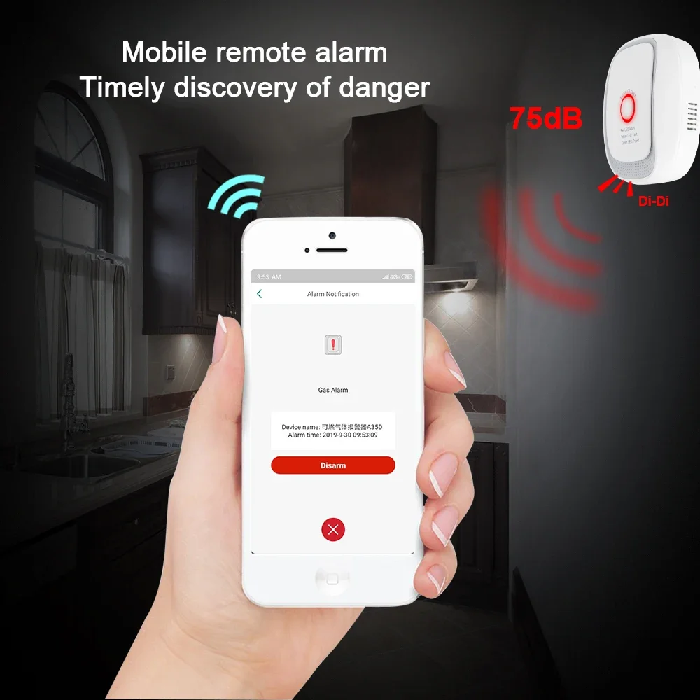 HEIMAN Zigbee Tuya Sensor Gas  - Home Security System ulasan dan harga