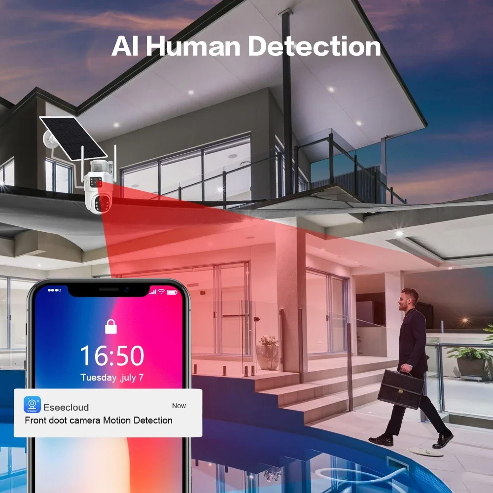 Kit Kamera CCTV tenaga surya W - Home Security Premium ulasan dan harga