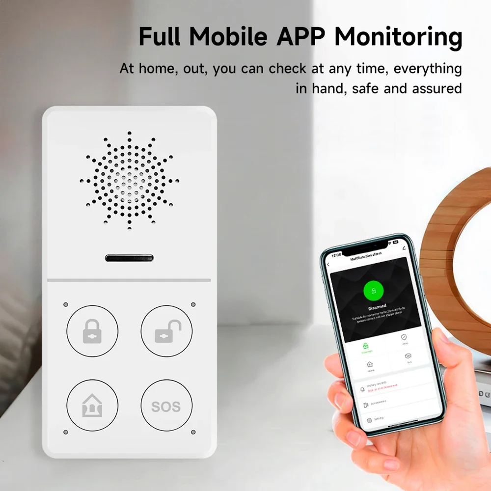 Tuya Alarm keamanan Wifi tanpa - Home Security Technician ulasan dan harga