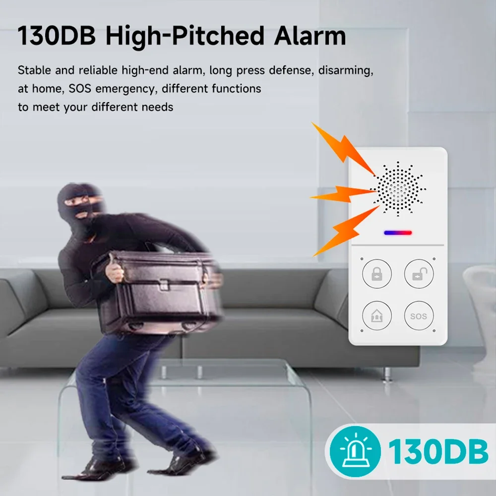 Tuya Alarm keamanan Wifi tanpa - Home Security Technician ulasan dan harga