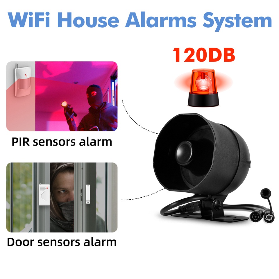 KERUI 120db Sistem Alarm Siren - Home Security Technician ulasan dan harga