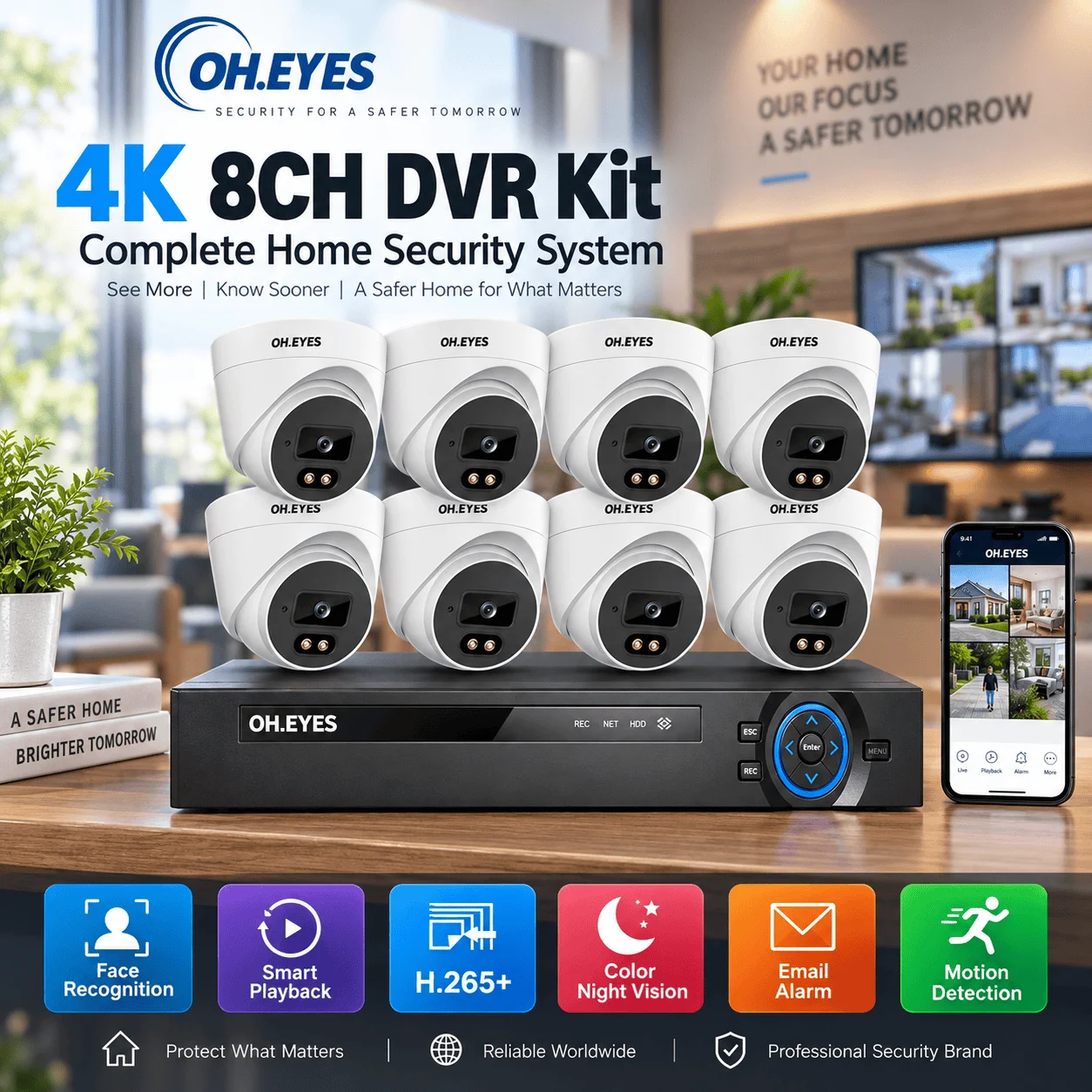 Paket Sistem Keamanan Kamera C - Home Security Kit ulasan dan harga