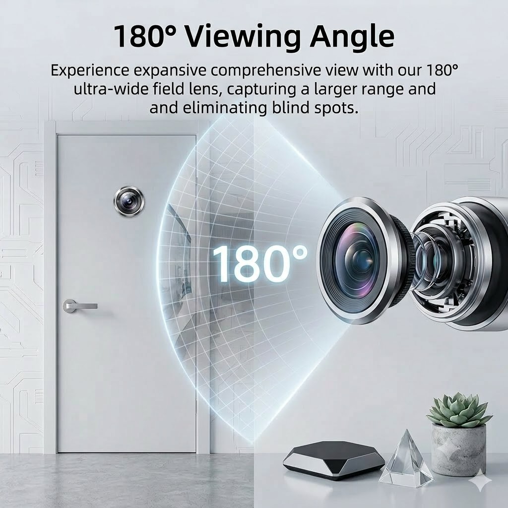 Tuya/Smartlife 180 °   Kamera  - Peephole Camera Viewer ulasan dan harga